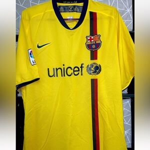 MEN XAVI 6 FC BARCELONA 2008/2009 FOOTBALL SOCCER SHIRT JERSEY MAILLOT  Xl